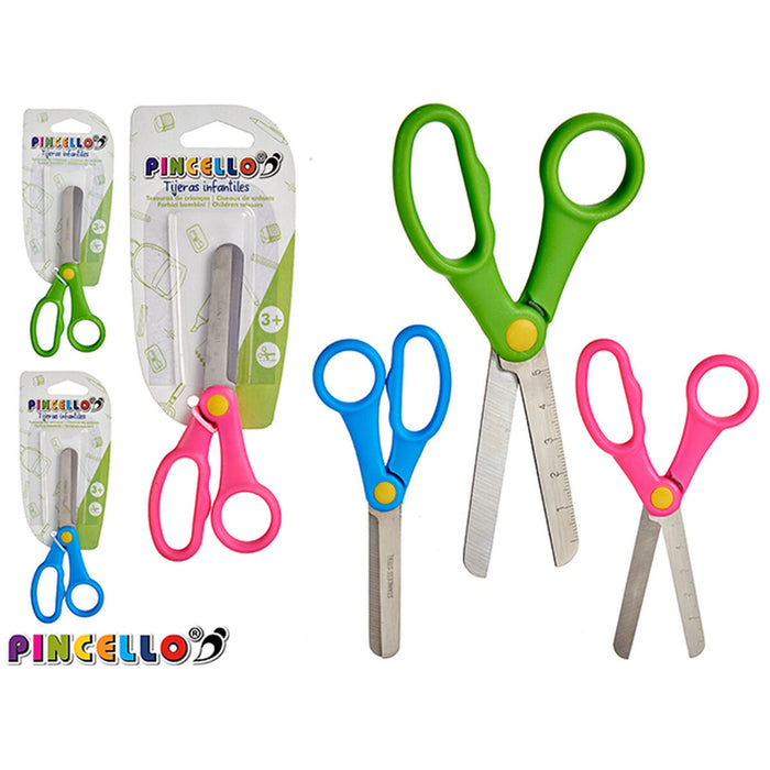Foarfeci Infantil Albastru Roz Metal Verde 1 x 19,5 x 7,5 cm