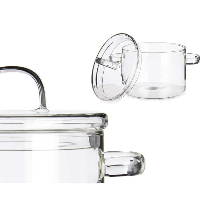 Oală cu capac Transparent Sticlă borosilicată (13,5 x 13,8 x 19 cm)