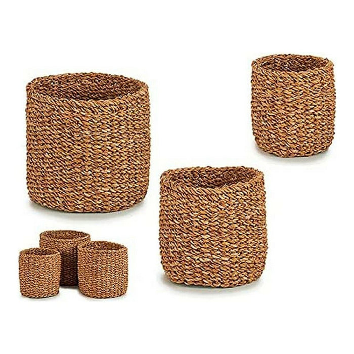 Set de Coșuri Maro 3 L 5 L 8 L Alge marine (23 x 20 x 23 cm) (3 pcs)