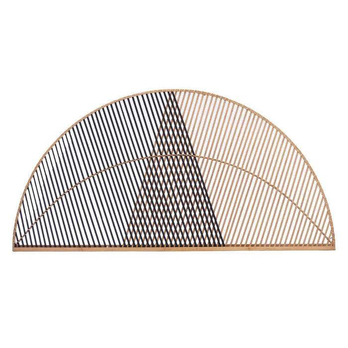 Tăblie de Pat Triunghi Maro Negru Ratan 160 x 80,5 x 2 cm