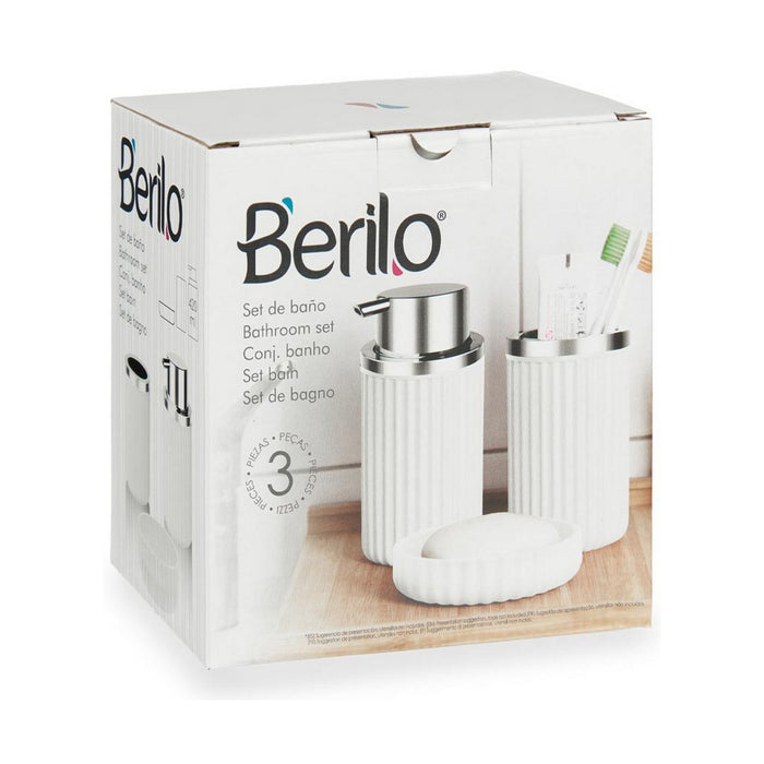 Set de Baie 3 Piese Alb Plastic