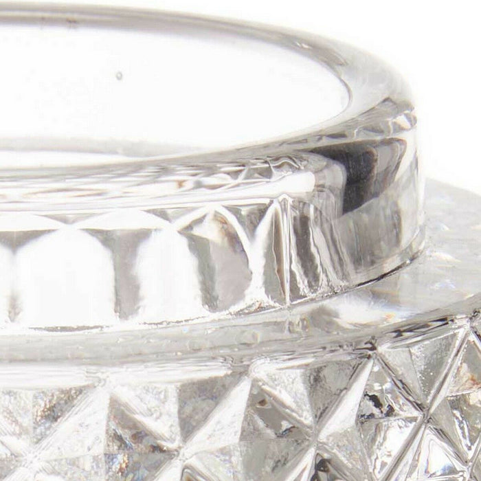 Suport de Lumânări 9 x 8,8 x 9 cm Transparent Sticlă