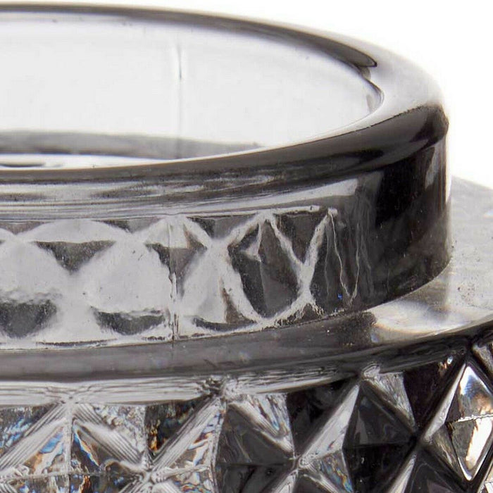 Suport de Lumânări 9 x 8,8 x 9 cm Gri Sticlă