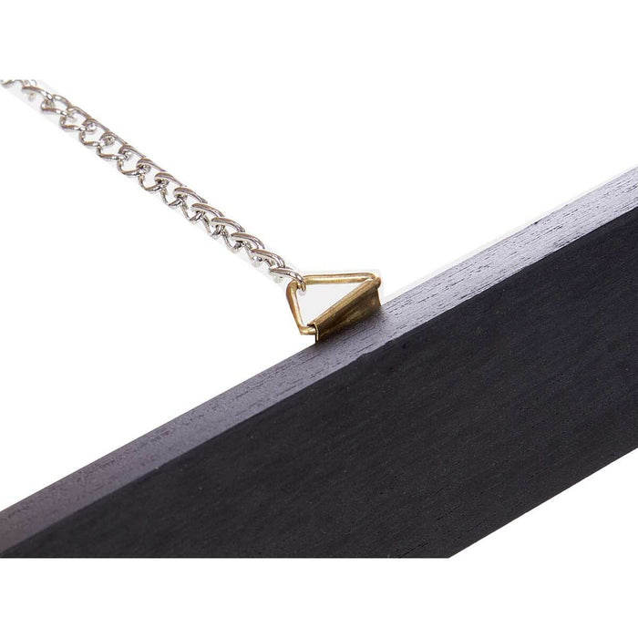 Oglindă independentă Negru Lemn 40 x 145 x 40 cm