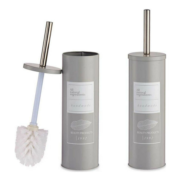Perie pentru toaletă Beauty Products Alb Gri Oțel Plastic 9,5 x 37,5 x 9,5 cm
