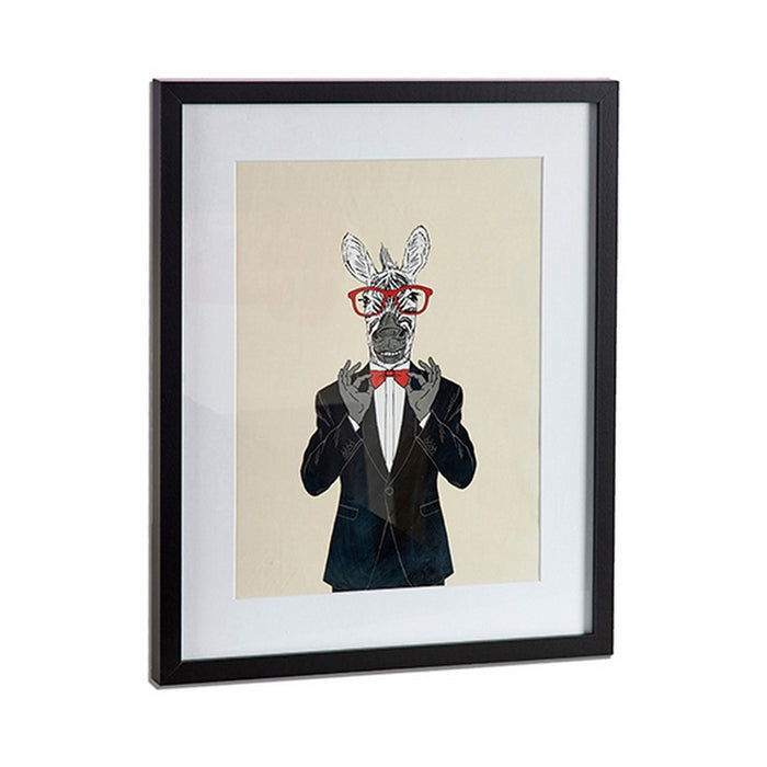 Tablou Cu ramă 43 x 3 x 53 cm Negru Plăci aglomerate