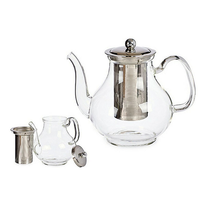 Ceainic Classic Mare Geam Transparent Oțel (1100 ml)