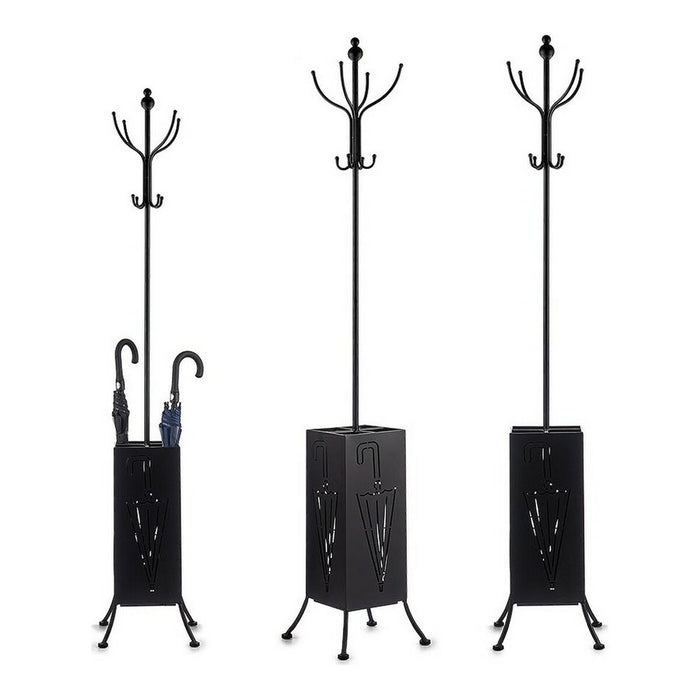 Suport de haine Suport pentru umbrele Negru Metal (34 x 188 x 34 cm)