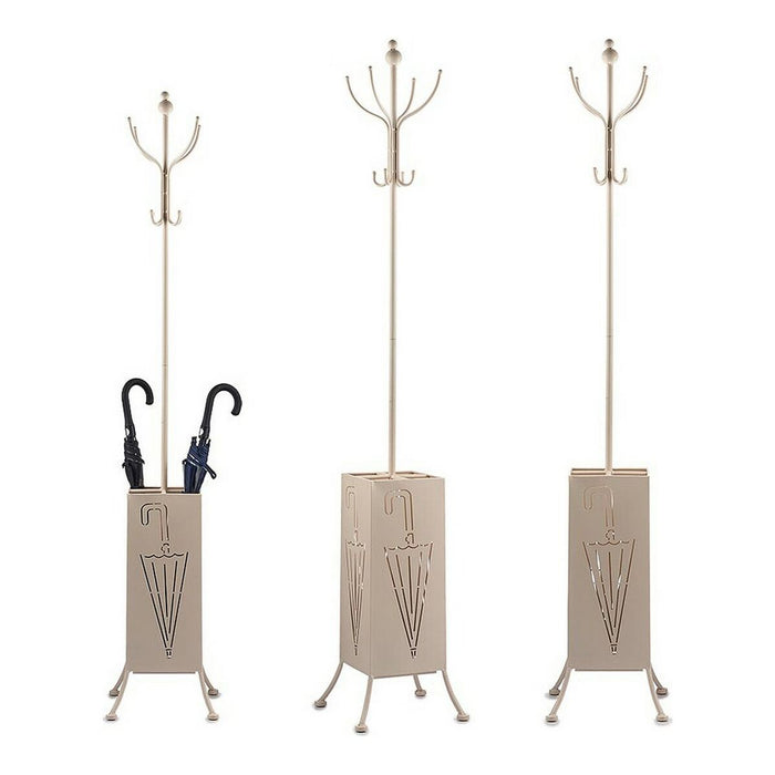 Suport de haine Suport pentru umbrele Metal Crem (34 x 188 x 34 cm)