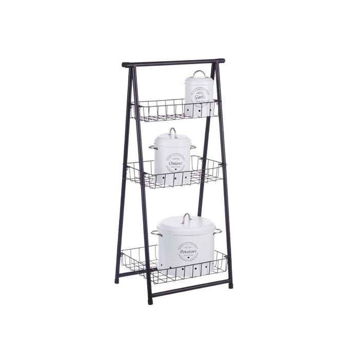 Raft Negru Fier 44 x 31 x 90 cm