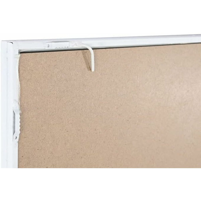 Oglindă de perete Alb Metal Geam Fereastră 90 x 90 x 2 cm