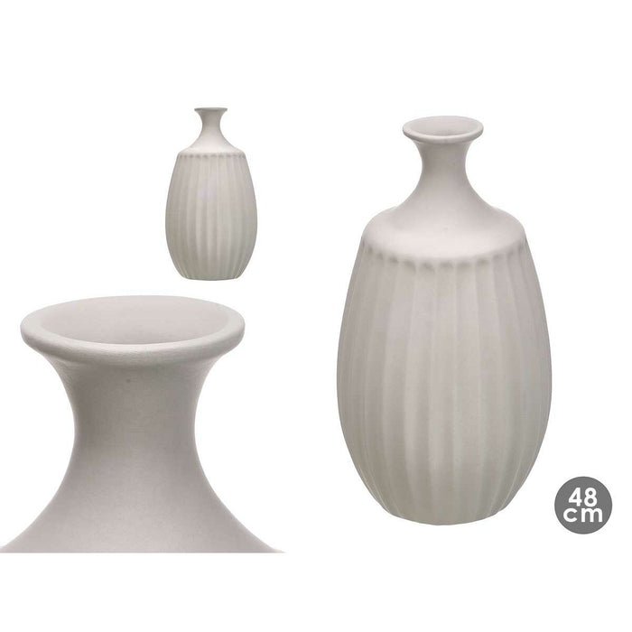 Vază Gri Ceramică 27 x 48 x 27 cm