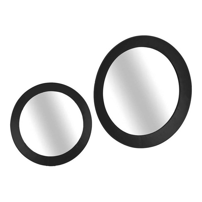 Oglindă de perete Geam Negru Metal (90 x 8 x 90 cm)