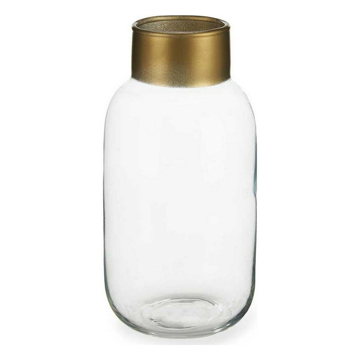 Vază Auriu* Transparent Sticlă (11,5 x 24 x 11,5 cm)