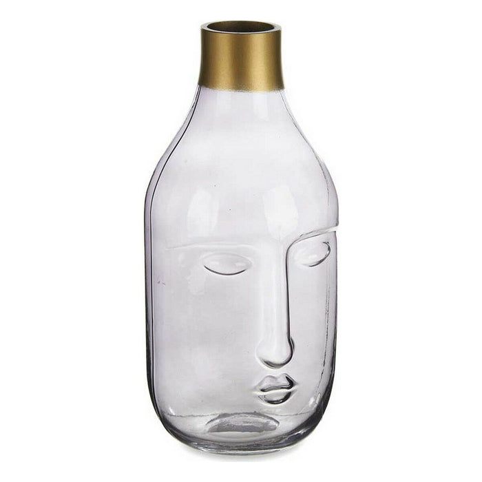 Vază Față Gri Sticlă (11 x 24,5 x 12 cm)