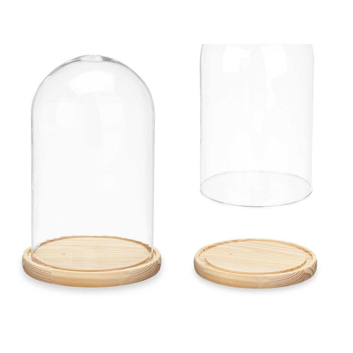 Figură Decorativă Cupolă 15 x 25 x 15 cm Transparent Natural