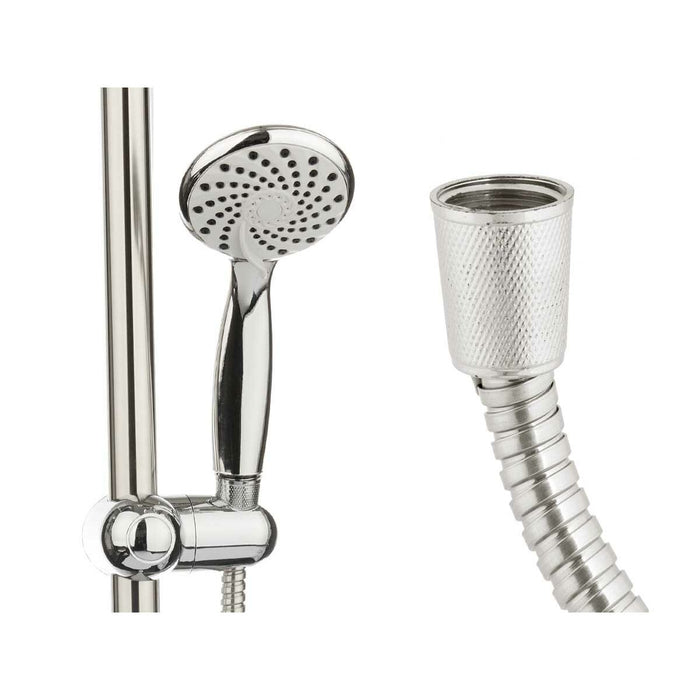 Set de duș Alb Argintiu Metal