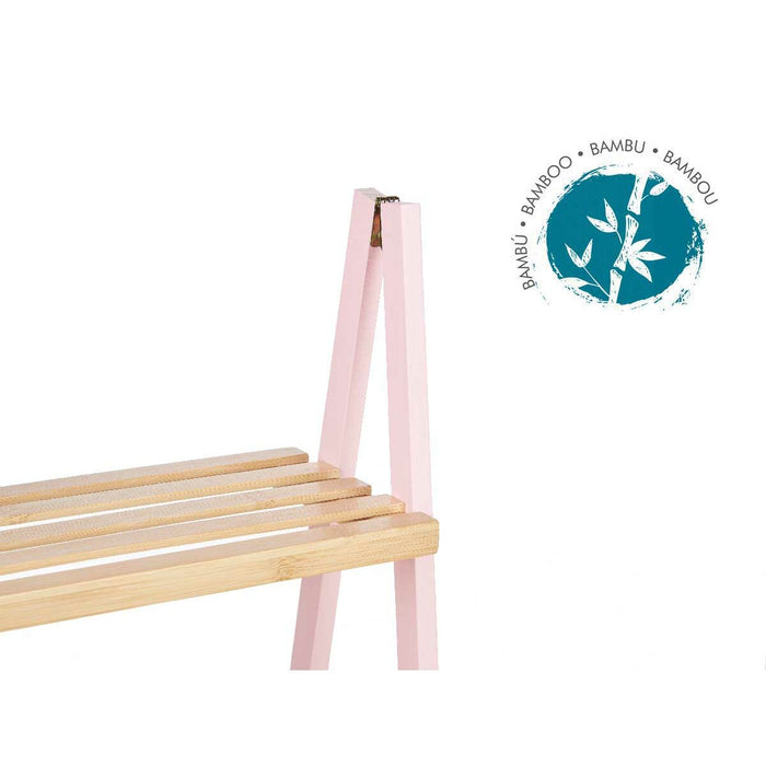 Raft de Baie Roz Natural Bambus lemn de pin 40,3 x 81,5 x 30 cm