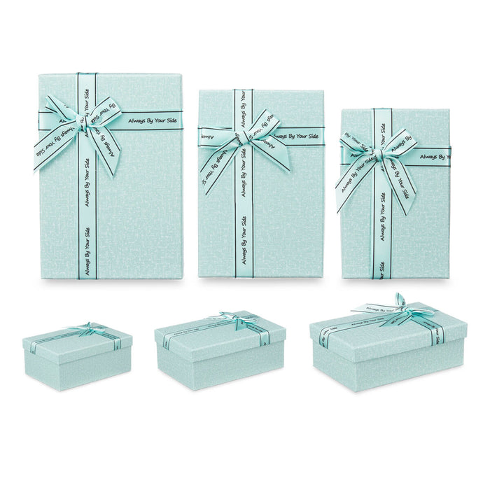 Set de Cutii Decorative Verde Carton Fundă 3 Piese