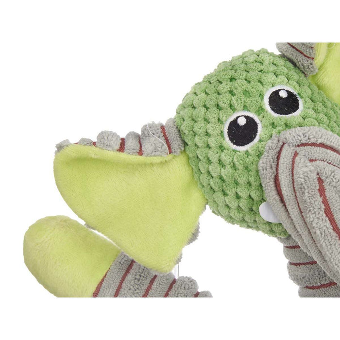 Jucărie pentru câini Verde Gri Elefant 32 x 40 x 18 cm Jucărie de Pluș cu sunet