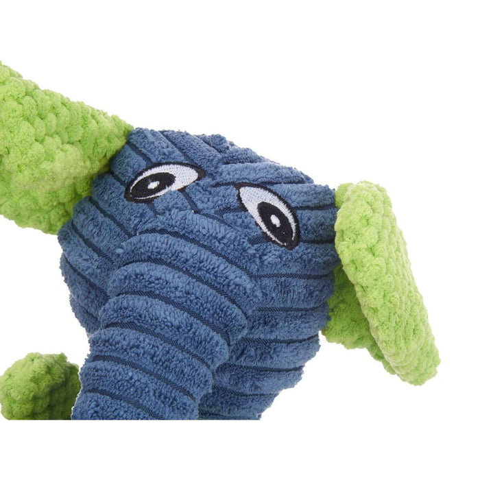 Jucărie pentru câini Albastru Verde Elefant 28 x 14 x 17 cm Jucărie de Pluș cu sunet