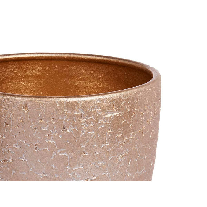 Set de ghivece Ø 20 cm Ø 25 cm 2 Piese Perlă Auriu* Ceramică
