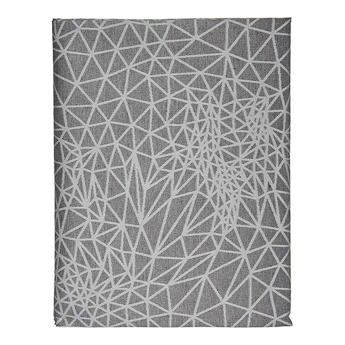 Față de Masă Abstract Gri Jacquard Alb (140 x 180 cm)
