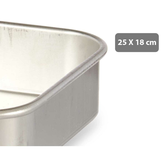 Oală pentru gratinat Argintiu Aluminiu (18 x 5 x 25 cm)