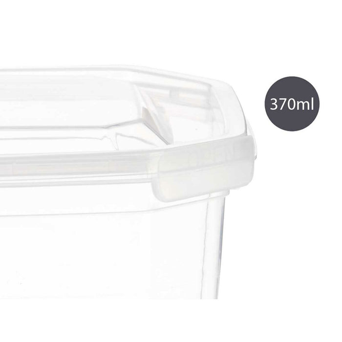 Cutie pentru Prânz Dreptunghiular Transparent polipropilenă (370 ml)