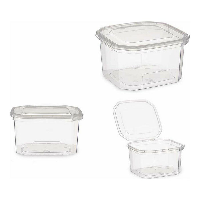 Cutie pentru Prânz 12,8 x 7,5 x 13,5 cm Transparent 750 ml polipropilenă