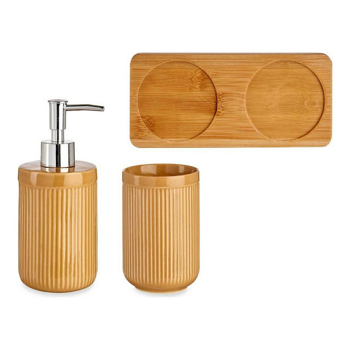 Set de Baie Ceramică Bambus Cămilă (3 pcs)