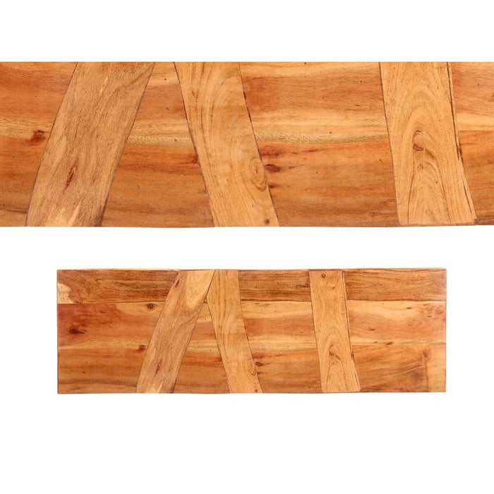 Mobilier pentru Hol Trama 110 x 35 x 77 cm Maro Negru Lemn de salcâm