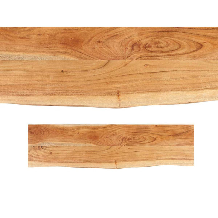 Masă de TV Live Edge 140 x 37 x 52 cm Maro Negru Lemn de salcâm