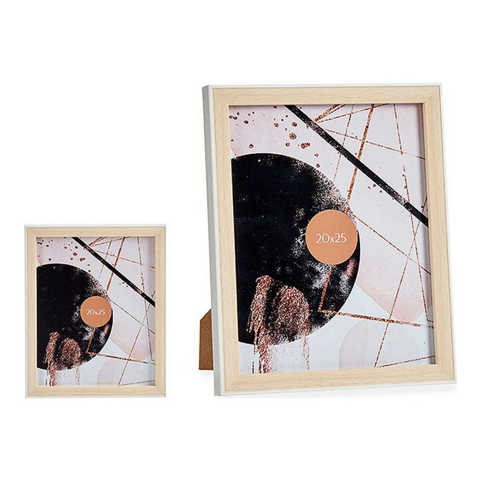 Ramă Foto Alb 22,6 x 2 x 27,6 cm Maro Plastic Sticlă (20 x 25 cm)