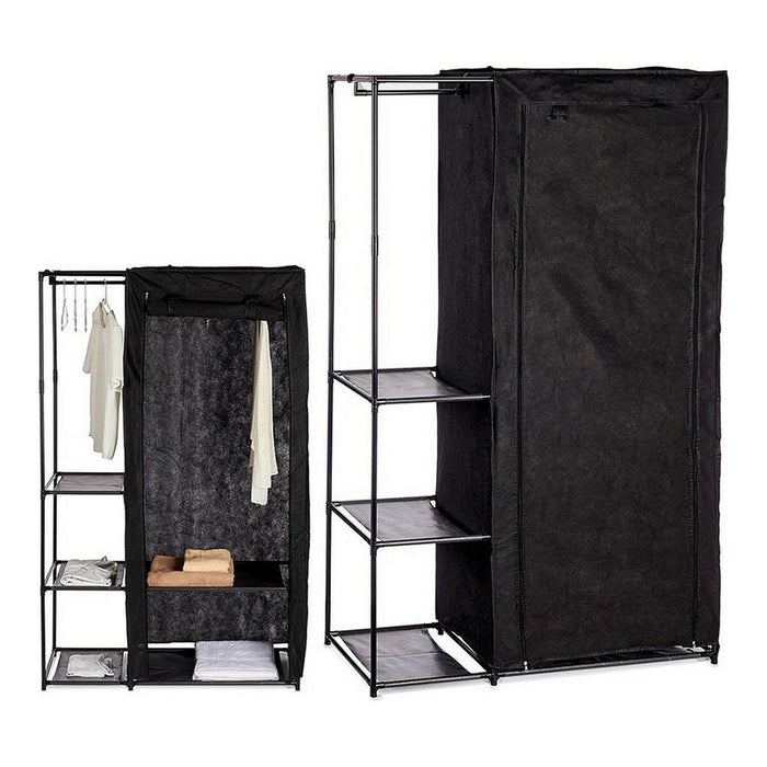 Dulap pentru haine Negru Fier Plastic 43 x 172 x 105 cm