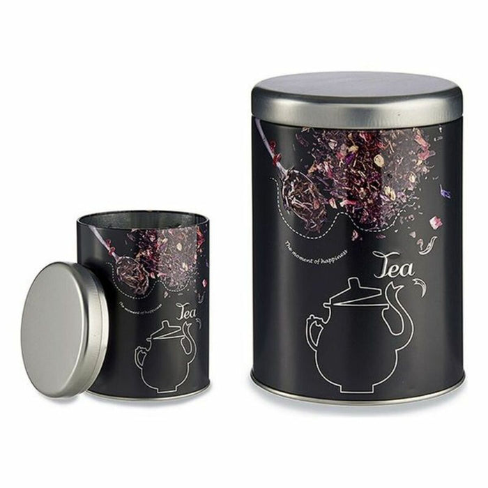 Cutie Metalică Tea Negru Metal Maro 1 L 10,5 x 15 x 10,5 cm