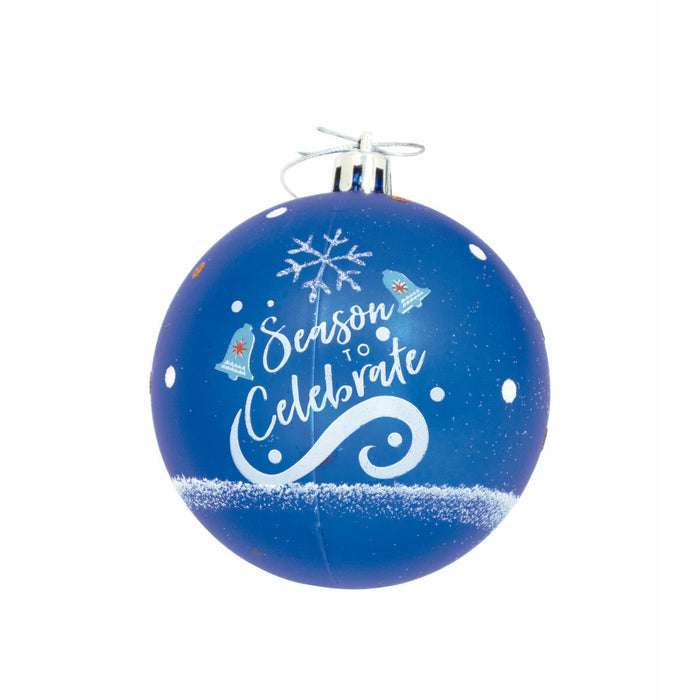 Glob de Crăciun Frozen Memories 10 Unități Albastru Alb Plastic (Ø 6 cm)