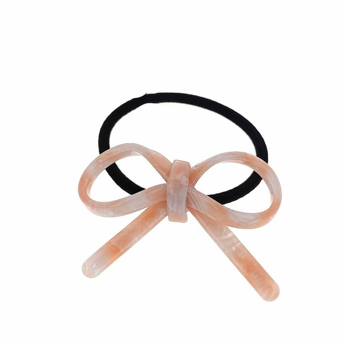 Elastic de păr Araban Negru Roz deschis Fundă