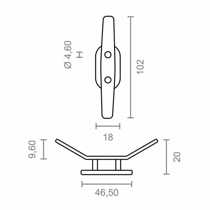 Scripete pentru copertină Micel TLD15 Alb 1,8 x 2 x 10,2 cm 2 Unități