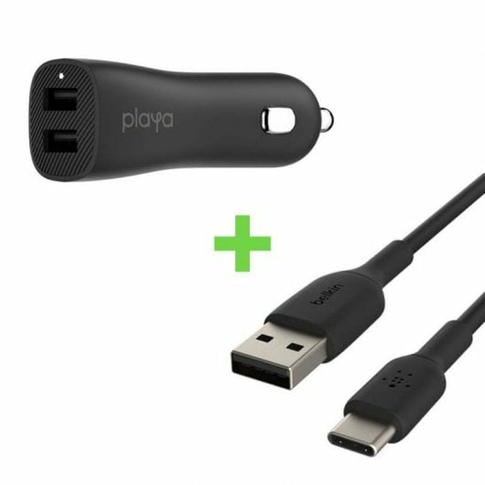 Încărcător de Mașină USB Universal + Cablu USB C Belkin Playa