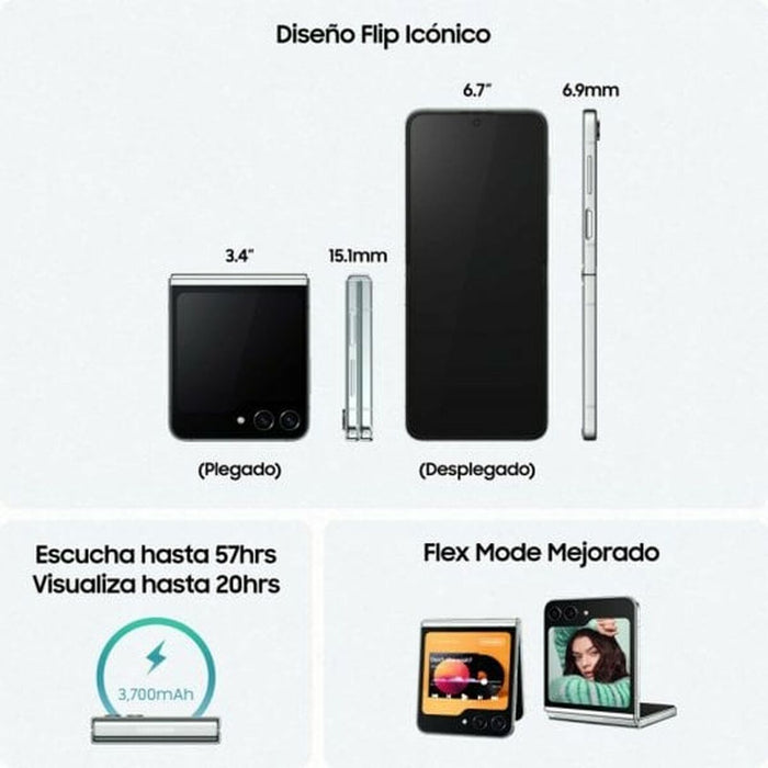 Smartphone Samsung Galaxy Z Flip5 Crem 512 GB Octa Core 8 GB RAM