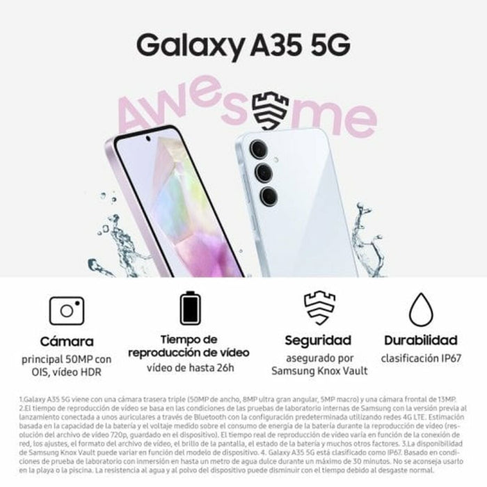 Smartphone Samsung Galaxy A35 6,7" Octa Core 256 GB Albastru