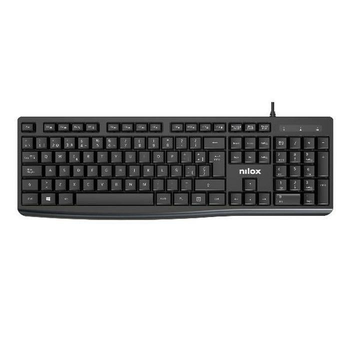 Tastatură Nilox NXKBE000013 Negru Qwerty Spaniolă