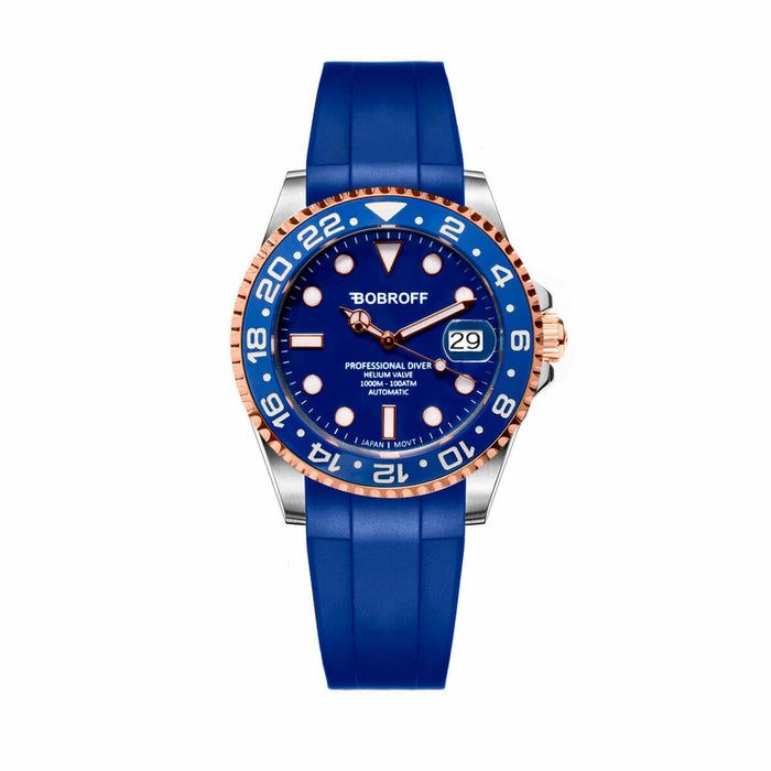 Ceas Unisex Bobroff BF0006-CA Albastru (Ø 41 mm)