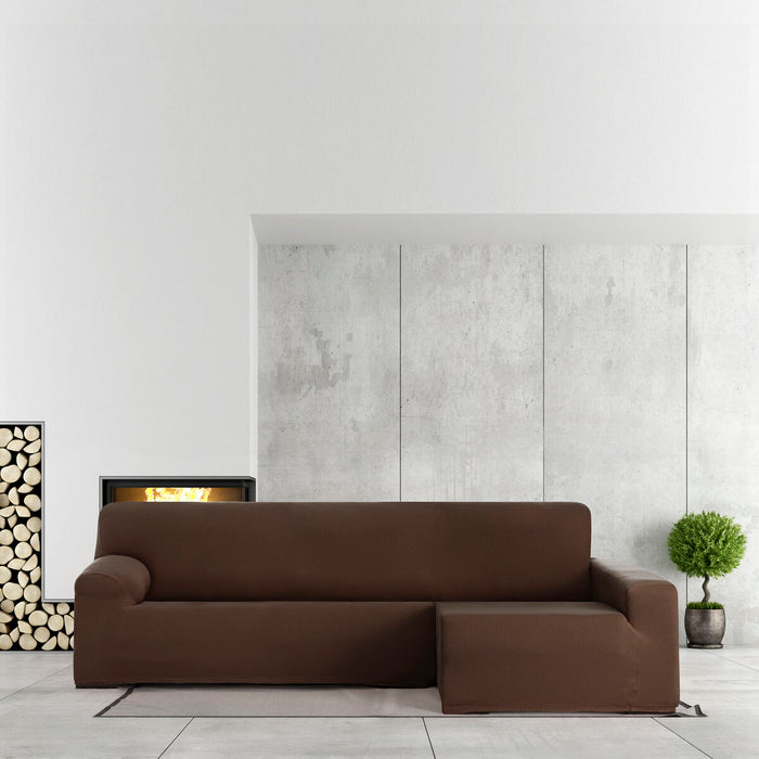 Husă de șezlong cu braț lung drept Eysa BRONX Maro 170 x 110 x 310 cm