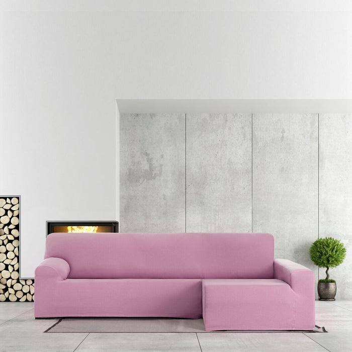 Husă de șezlong cu braț lung drept Eysa BRONX Roz 170 x 110 x 310 cm