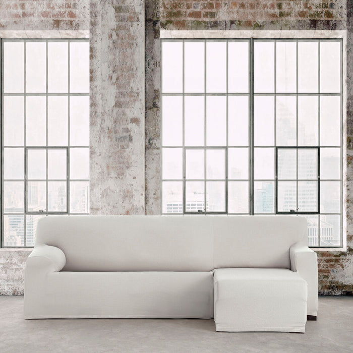 Husă de șezlong cu braț scurt drept Eysa BRONX Alb 110 x 110 x 310 cm
