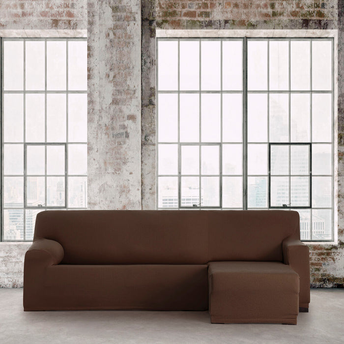 Husă de șezlong cu braț scurt drept Eysa BRONX Maro 110 x 110 x 310 cm