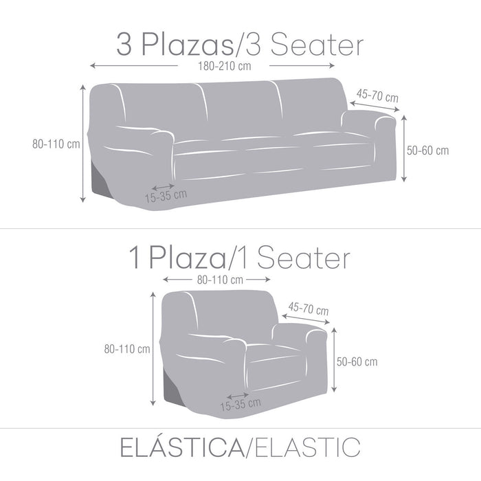 Set de huse pentru canapea Eysa TROYA Bej 70 x 110 x 210 cm 3 Piese