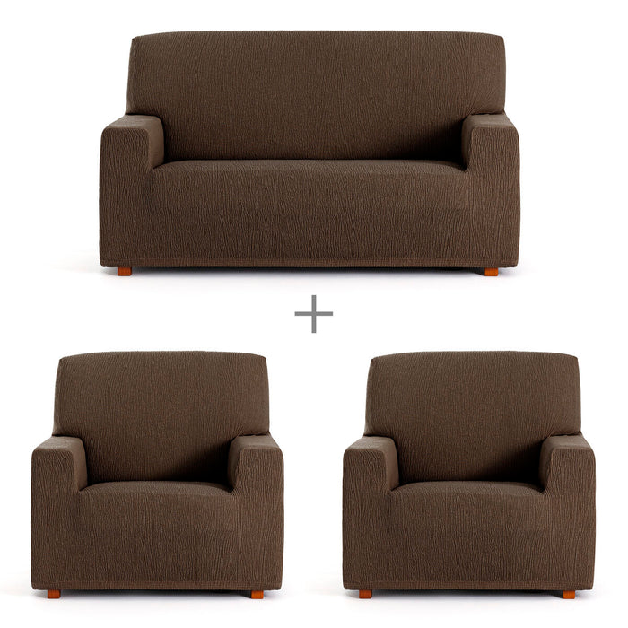 Set de huse pentru canapea Eysa TROYA Maro 70 x 110 x 210 cm 3 Piese